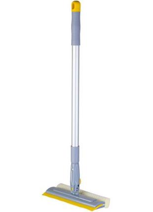 Швабра для мытья окон с губкой 20 см алюминиевой телескопической ручкой 60-90 см eco fabric ef-2034