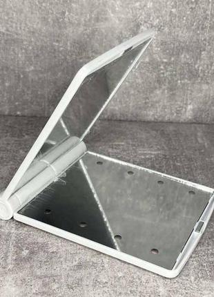 Кишенькове дзеркало складане з led-підсвіткою біле a-plus 822