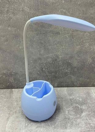 Настольная лампа led аккумуляторная с подставкой sst-813/1008808 голубая6 фото