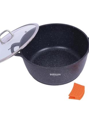 Кастрюля bohmann 3,9 литра с мраморным покрытием bh-7350-24