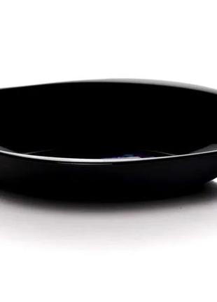 Тарелка luminarc carine black черная глубокая квадратная d-21 см 9818 lum