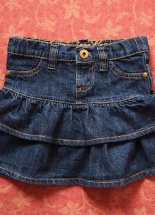 2-3 года, джинсовая юбка denim co, б/у.1 фото