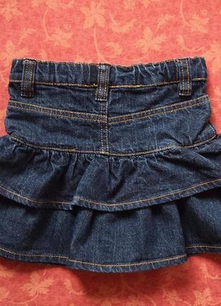 2-3 года, джинсовая юбка denim co, б/у.4 фото