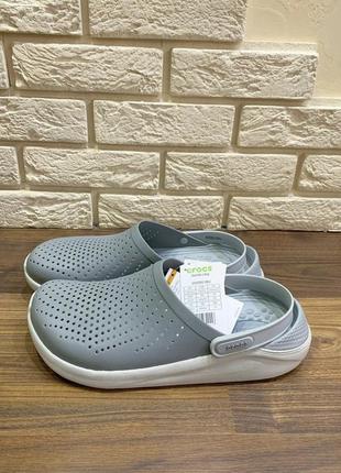 Крокс лайтрайд клог сірі crocs literide clog light grey