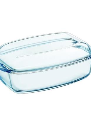 Кастрюля из жаропрочного стекла 3.0+1.5 л 33х19 см прямоугольная pyrex essentials 465a000