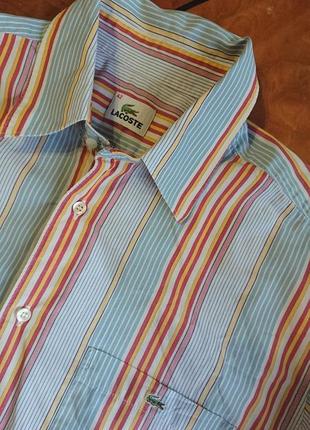 Брендова фірмова рубашка сорочка lacoste,оригінал, розмір 42(l).4 фото