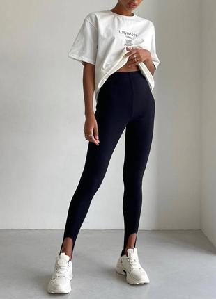 Лосини в рубчик зі штрипками