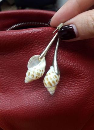 Серьги ракушки mango манго сережки simone 4