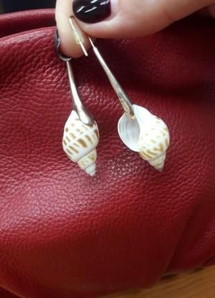 Серьги ракушки mango манго сережки simone 5