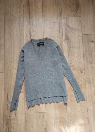 Вовняний пуловер джемпер светр by malene birger реглан кашеміровий шерстяной свитер кашемировый
