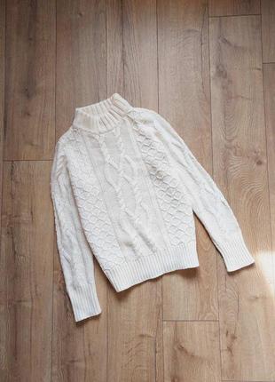 В'язаний об'ємний светр оверсайз джемпер пуловер вовняний вязаный объемный свитер шерстяной1 фото