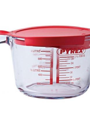 Мерный стакан с крышкой 1 л pyrex classic 264p000/7046