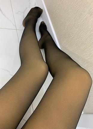 Теплі колготи з імітацією голих ніжок krs