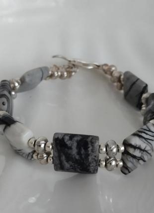 Браслет натуральный камень яшма англия