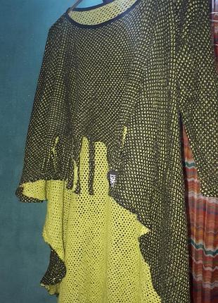 Новое дизайнерское асимметричное двустороннее вязаное туника платье кофта philomena christ.