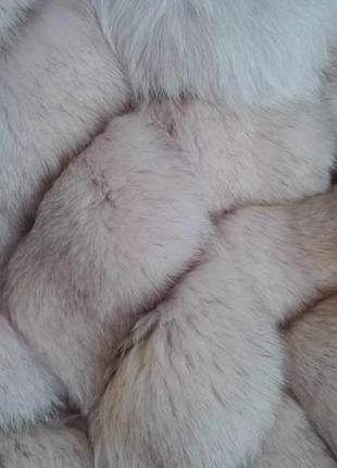 Жилетка шуба бело- розовая серебро из финского песца9 фото