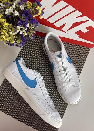 Оригинальные кожаные кроссовки nike blazer