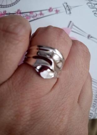 Серебряное кольцо в технике мятого литья9 фото