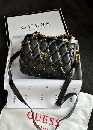 Сумка guess triana flap shoulder bag black2 фото