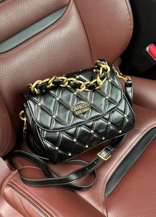 Сумка guess triana flap shoulder bag black3 фото