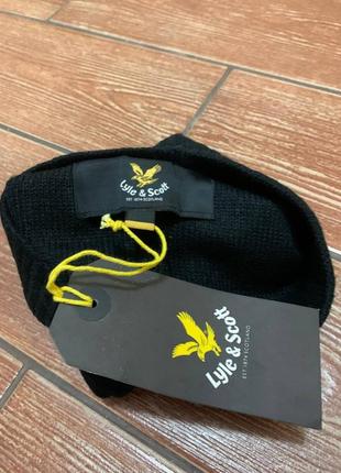 Оригинальная шапка lyle &amp; scott rib beanie he305cl черная3 фото