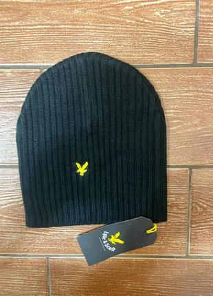 Оригинальная шапка lyle &amp; scott rib beanie he305cl черная2 фото