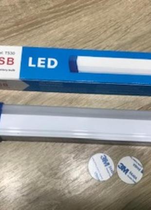 Свiтильник t530  накладний led (usb) на магнітах  акумуляторний 32cм новий5 фото