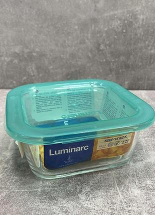 Емкость квадратная для еды 380 мл luminarc keep'n'box lagoon p5522 lum
