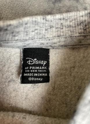 Утепленный свитшот с голограммой микки маус 2-3 92-98 mickey mouse disney at primark серый8 фото