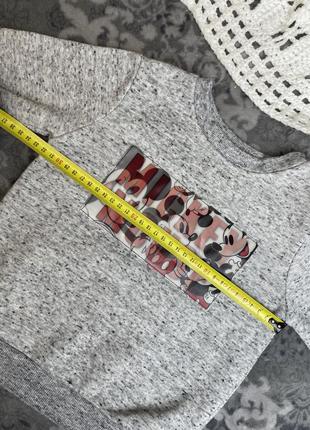 Утепленный свитшот с голограммой микки маус 2-3 92-98 mickey mouse disney at primark серый5 фото