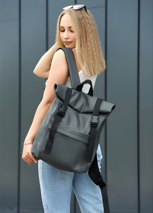 Новинка! практичный рюкзак sambag rolltop milton графитовый2 фото