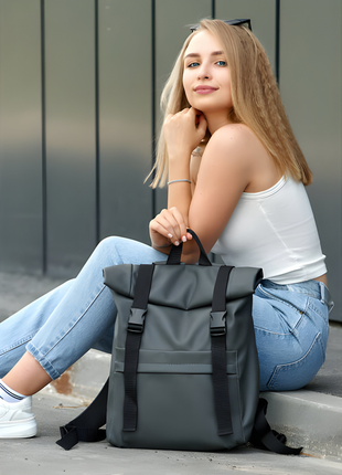 Новинка! практичний рюкзак sambag rolltop milton графітовий