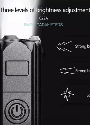 Фонарик фонарик светодиодный высокомощный usb перезарядка