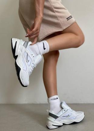Nike m2k white silver essential кроссовки найк м2к текно4 фото