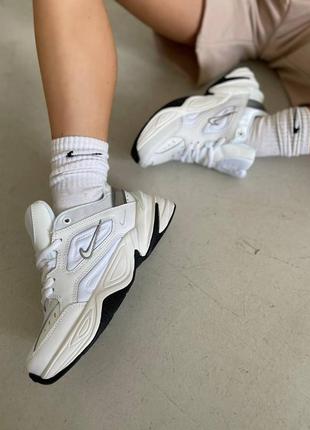 Nike m2k white silver essential кроссовки найк м2к текно3 фото