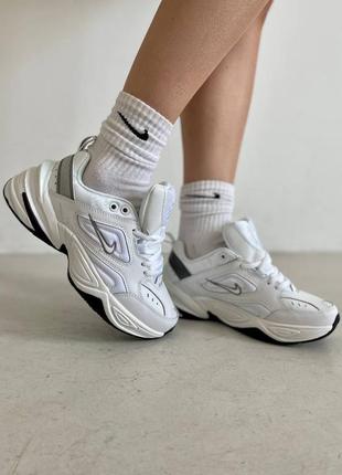 Nike m2k white silver essential кроссовки найк м2к текно5 фото