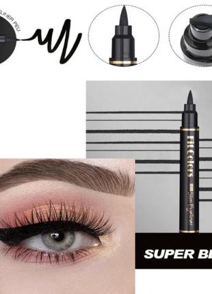 Подводка-штамп для стрелок dual stamp eyeliner двухсторонняя подводка для глаз фломастер черный карандаш маркер с примером водостойкая2 фото