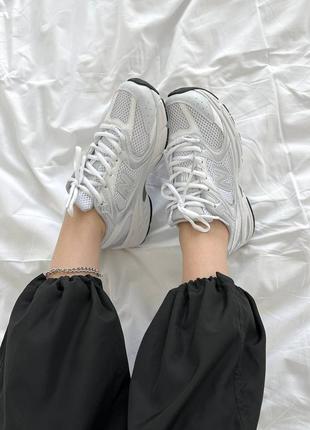 New balance white grey silver женские кроссовки 1950 баланс кожаные белые8 фото