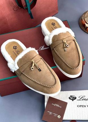 Утеплённые мюли лоро пиана loro piana3 фото