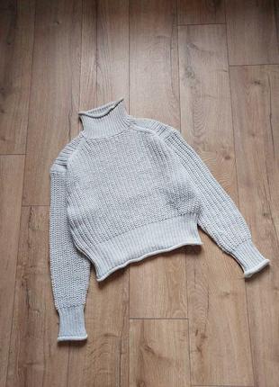 В'язаний теплий светр оверсайз об'ємний вязаный теплый свитер объемный джемпер пуловер1 фото