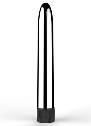 Жіночий вібратор пластиковий гладкий універсальний класичний, вагінальна інтимна іграшка - 17,5 см