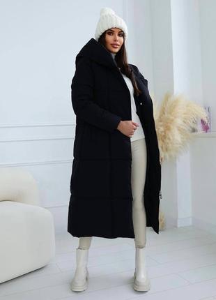 Жіноча тепла зимова куртка,пуховик,пальто,женская тёплая зимняя куртка,пуффер,стьобана,довге,пальто3 фото