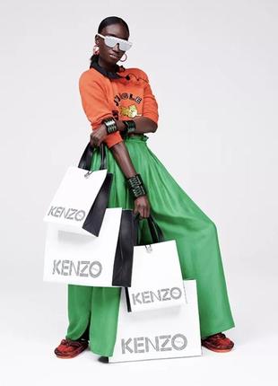 Велика шкіряна сумка шопер kenzo h&m лімітована колекція