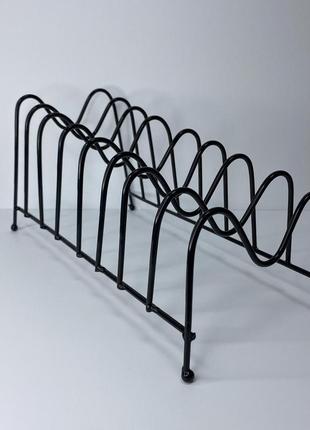 Подставка-органайзер для сушки и хранения крышек 40*18 см черная 1030