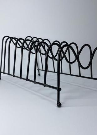 Подставка-органайзер для сушки и хранения крышек 40*18 см черная 1030