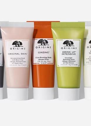 Набор масок для лица с кисточкой для нанесения маски origins gifts for me-time 5 mini masking essentials2 фото