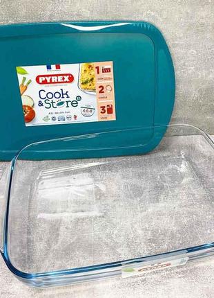 Контейнер прямоугольный с крышкой pyrex cook&store 4.5 л (240p002)