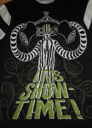 Свитер вязаный джемпер beetlejuice showtime/битлджус/тим бёртон3 фото