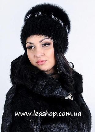 Меховая шапка из песца