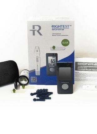 Глюкометр bionime rightest elsa +10 тест полосок бессрочная гарантия3 фото